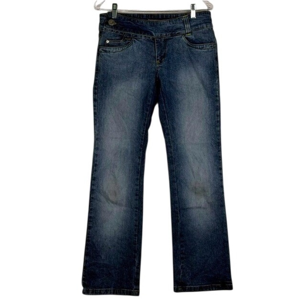 Vero Moda Atom Jeans Womens 32 Medium Wash Blue Straight Leg Y2K Denim